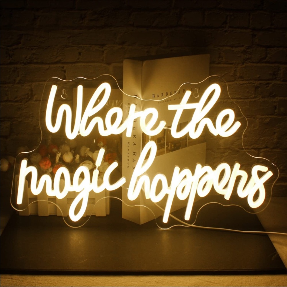 Where the Magic Happens Pink Neon Light Party Wedding Date Night Couple Decor - Picture 6 of 6